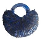 Bolsa Artesanal Losango Madeira, Meia Lua, Corte V, 26cm Bolsa Artesanal Losango Madeira, Meia Lua, Corte V, 26cm