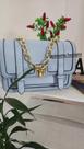 Bolsa Azul com detalhe em corente