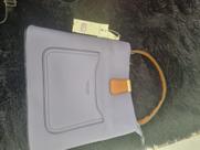 Bolsa Bag Lilás com Alça em couro