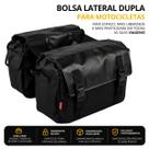 Bolsa Bagagem Moto Lateral Instalação Fácil Universal 40L Bolsa Bagagem Moto Lateral Instalação Fácil Universal 40L