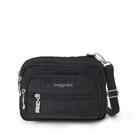 Bolsa Baggallini Triple Zip Bagg Crossbody preta