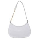 Bolsa Baguete Minimalista Branco Bolsinha Feminina De Ombro Dia A Dia Festa Alça Diferenciada