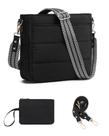 Bolsa BAVERGE Puffer acolchoada de ombro tiracolo Hobo, 2 unidades
