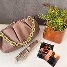 Bolsa bege corrente luxo