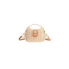 Bolsa Boho Praiana de Palha Forrada com Alça Bege