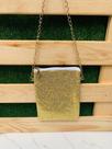 Bolsa Brilhos Transversal Alça Dourada 19CM X 14CM 7001