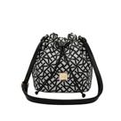 Bolsa Bucket Média Ss23 Monograma Tramado Cfk103 - Preto