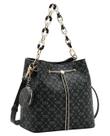 Bolsa Bucket Monograma Elegance - Alça de Mão - Chenson 3485501 - Preto