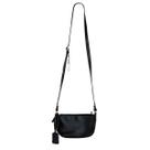 Bolsa Carina Elegância em Couro Legítimo Preta 19X10X4cm