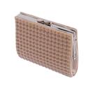 BOLSA CARTEIRA BEGE ACRILICO B773-27LBRN A13,5xC10xL2,2 CM