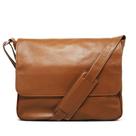 Bolsa Carteiro de Couro Renné Caramelo Bolsa Carteiro de Couro Renné Caramelo