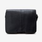 Bolsa Carteiro em Couro Preto