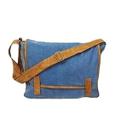 Bolsa Carteiro Jeans Transversal Unissex Casual Trabalho Faculdade Quatro Cores