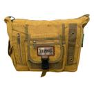 Bolsa Carteiro Masculina Lona Transversal Shoulder Reforçada Multibolsos Resistente Casual Trabalho