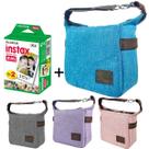 Bolsa Case para Câmera Instax Mini 9 e Mini 11 + 20 Fotos Azul