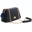 Bolsa Casteliê Casual Pompom Feminina - Preto Bolsa Casteliê Casual Pompom Feminina - Preto