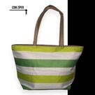 Bolsa Casual Praia Verão Zíper Alça Dupla Grande Feminino LISTRADA 868