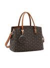 Bolsa Chenson Feminina Café Monograma com Alça de Mão