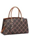 Bolsa Chenson Feminina Original Café Alça de Mão Monograma Contemporânea