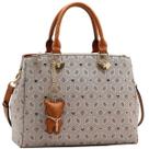 Bolsa Chenson Mão Coração Cristal Média Satchel 3485485 Cor:Natural