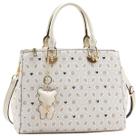 Bolsa Chenson Mão Coração Cristal Média Satchel 3485485 Cor:Off-White