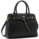 Bolsa Chenson Média Satchel Stud Glam Feminina 3485708 Cor:Preto Bolsa Chenson Média Satchel Stud Glam Feminina 3485708 Cor:Preto