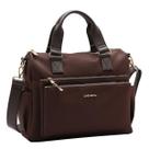 Bolsa Chenson Microfibra Feminina Mão e Ombro Média 3185114 Cor:Café Bolsa Chenson Microfibra Feminina Mão e Ombro Média 3185114 Cor:Café