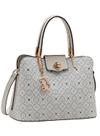 Bolsa Chenson Original Bege Classic Cristal Alça de Mão