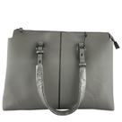 Bolsa Cinza Feminina Focus Grande Com Zíper MS202211