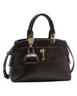 Bolsa Clássica New Croco - Alça de Mão - Chenson 3485577 - Café