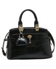 Bolsa Clássica New Croco - Alça de Mão - Chenson 3485577 - Preto