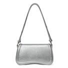Bolsa CLUCI Small Silver Crocodile Grain PU para mulheres