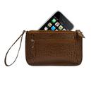 Bolsa Clutch Carteira de Mão Porta Celular Feminina em Couro Legítimo Madamix