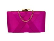 Bolsa Clutch Cetim Festa Rosa Casamentos Madrinhas