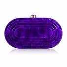 Bolsa clutch de acrílico CUXVA com acabamento marmorizado vintage para noite 18 x 7 x 12 cm