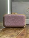 Bolsa clutch festa brilho rosa