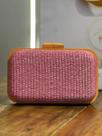 Bolsa clutch festa rosa