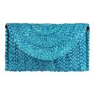 Bolsa Clutch Purse Freie Liebe Straw Woven Envelope Bolsa de praia