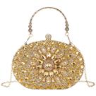 Bolsa Clutch Purse Suhatjia Gold com strass para mulher