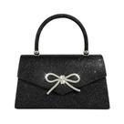 Bolsa Clutch Purse Trisapu, bolsa de noite feminina, Sparkly Bow, preta