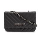 Bolsa Clutch Rosa Prática Helena Bordada Preta Versátil