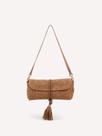 Bolsa Clutch Tricô Couro - Caramelo
