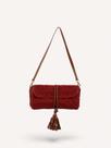 Bolsa Clutch Tricô Couro Cereja Bolsa Clutch Tricô Couro Cereja