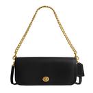 Bolsa COACH Dinky B4/Couro Curtido com Luva Preta para Mulheres