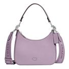 Bolsa Coach Hobo Crossbody em couro roxo macio
