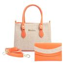 Bolsa Colors Laranja Luxo Sacola Transversal Regulavel Ziper