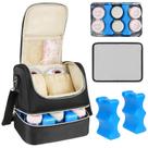 Bolsa Cooler Jaffzora con Paquete de Hielo Impermeable Negra
