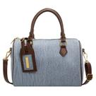 Bolsa CORIOS Retro Denim Boston Tote para mulheres azul