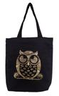 Bolsa Coruja Dourada Ecobag Sacola Feminina 100% Algodão