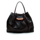Bolsa Couro Preto Cecconello C2610-1